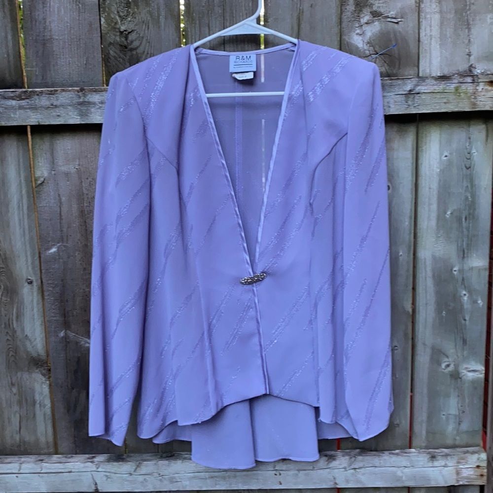 R&M Richards Lavender glitter evening jacket sz.  8